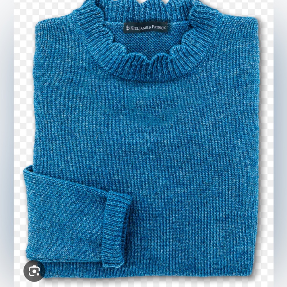 Kiel James Patrick Teal Blue Crewneck Sweater